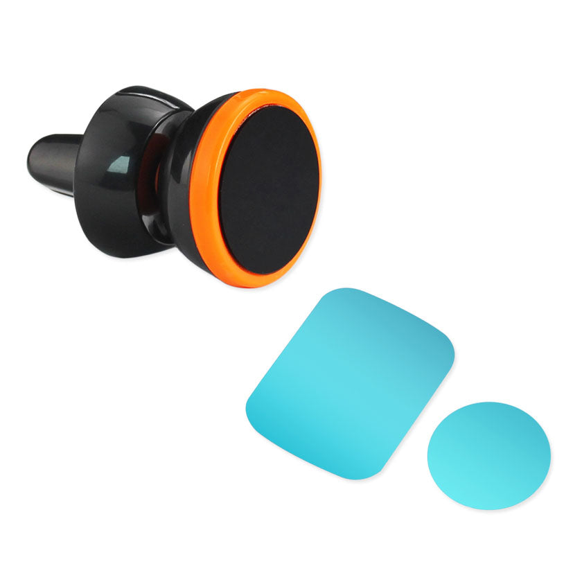 REIKO UNIVERSAL AIR VENT MAGNETIC CAR MOUNT PHONE HOLDER IN BLACK ORANGE SKU:HLD10-BKOR